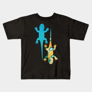 Sonoran collared lizards in desert Kids T-Shirt